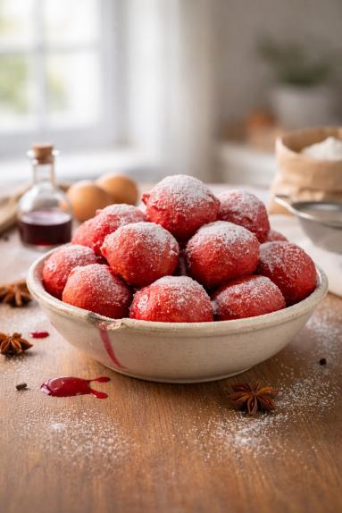 Zdjęcie - Castagnole z likierem Alchermes - Przepisy kulinarne ze zdjęciami