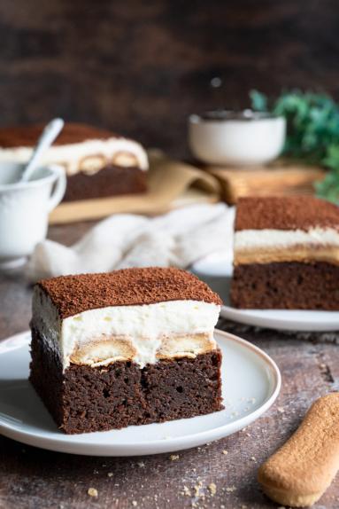 Zdjęcie - Brownie a&rsquo;la Tiramisu - Przepisy kulinarne ze zdjęciami