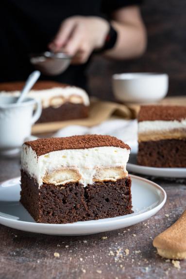 Zdjęcie - Brownie a&rsquo;la Tiramisu - Przepisy kulinarne ze zdjęciami