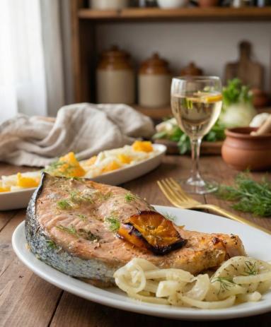 Zdjęcie - Łosoś w pomarańczach - Przepisy kulinarne ze zdjęciami