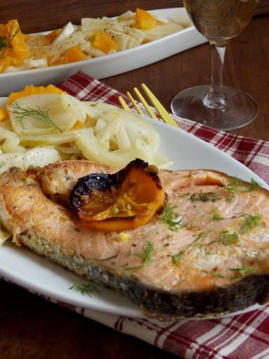 Zdjęcie - Łosoś w pomarańczach - Przepisy kulinarne ze zdjęciami