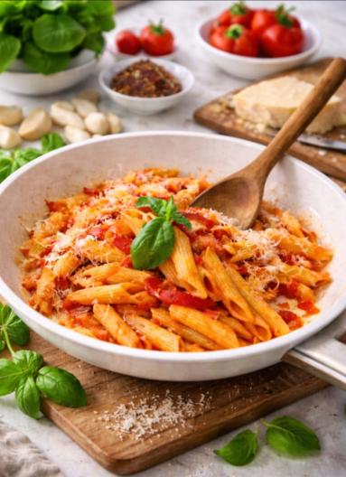 Zdjęcie - Penne all’Arrabbiata - Przepisy kulinarne ze zdjęciami