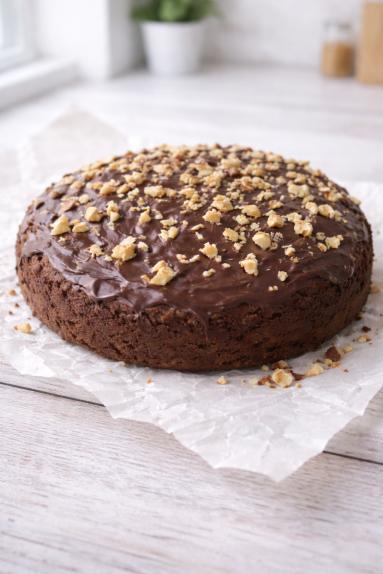 Zdjęcie - Ciasto czekoladowo-gryczane  z bananem - Przepisy kulinarne ze zdjęciami