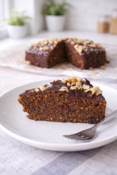 Zdjęcie - Ciasto czekoladowo-gryczane  z bananem - Przepisy kulinarne ze zdjęciami