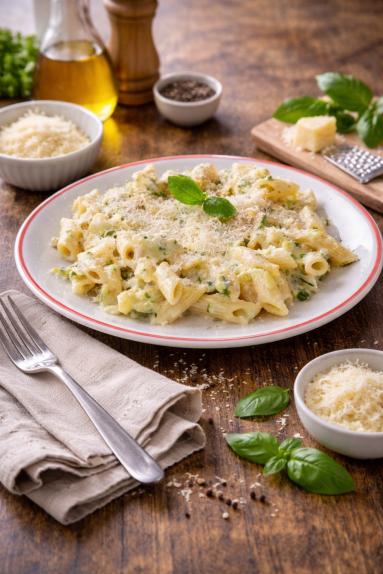 Zdjęcie: Makaron w kremowym sosie cukiniowym Zdjęcie - Makaron w kremowym sosie cukiniowym - Przepisy kulinarne ze zdjęciami