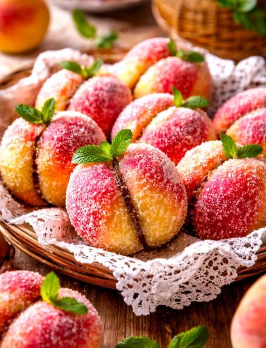 Zdjęcie - Ciastka - włoskie brzoskwinie (Pesche Dolci) - Przepisy kulinarne ze zdjęciami