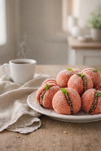 Zdjęcie - Ciastka - włoskie brzoskwinie (Pesche Dolci) - Przepisy kulinarne ze zdjęciami