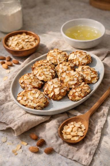 Zdjęcie - Ciasteczka migdałowe  /low carb / - Przepisy kulinarne ze zdjęciami