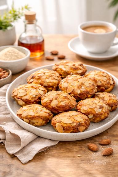 Zdjęcie - Ciasteczka migdałowe  /low carb / - Przepisy kulinarne ze zdjęciami