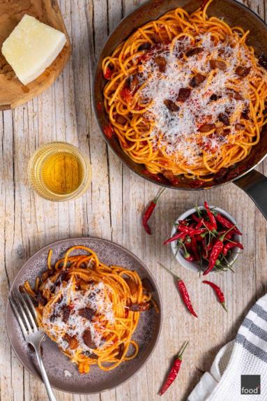 Zdjęcie - Spaghetti all'Amatriciana - Przepisy kulinarne ze zdjęciami