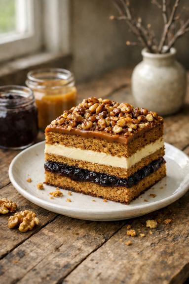 Zdjęcie - Miodownik przekładany - Przepisy kulinarne ze zdjęciami