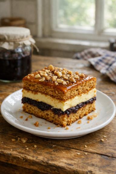 Zdjęcie - Miodownik przekładany - Przepisy kulinarne ze zdjęciami