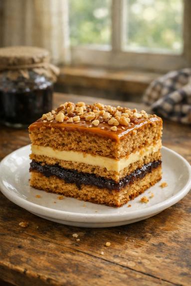 Zdjęcie - Miodownik przekładany - Przepisy kulinarne ze zdjęciami