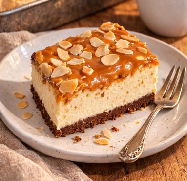 Zdjęcie - Sernik z kajmakiem na dużą blachę - Przepisy kulinarne ze zdjęciami