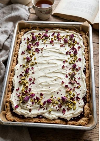 Zdjęcie - Mazurek r&oacute;żany z malinową nutą - Przepisy kulinarne ze zdjęciami