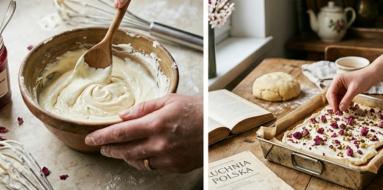 Zdjęcie - Mazurek r&oacute;żany z malinową nutą - Przepisy kulinarne ze zdjęciami