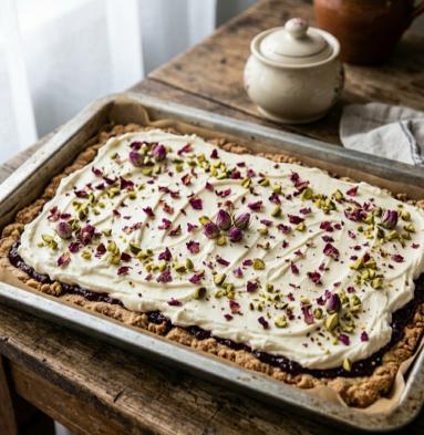 Zdjęcie - Mazurek r&oacute;żany z malinową nutą - Przepisy kulinarne ze zdjęciami