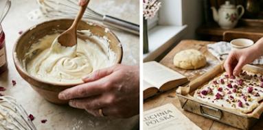 Zdjęcie - Mazurek r&oacute;żany z malinową nutą - Przepisy kulinarne ze zdjęciami