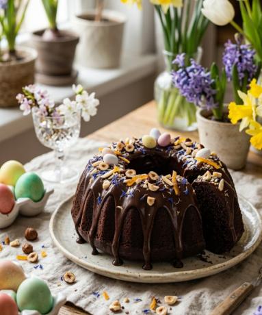 Zdjęcie - Babka  podw&oacute;jnie czekoladowa - Przepisy kulinarne ze zdjęciami