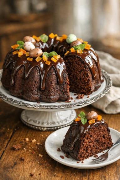 Zdjęcie - Babka  podw&oacute;jnie czekoladowa - Przepisy kulinarne ze zdjęciami