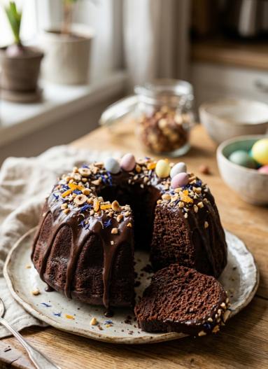Zdjęcie - Babka  podw&oacute;jnie czekoladowa - Przepisy kulinarne ze zdjęciami