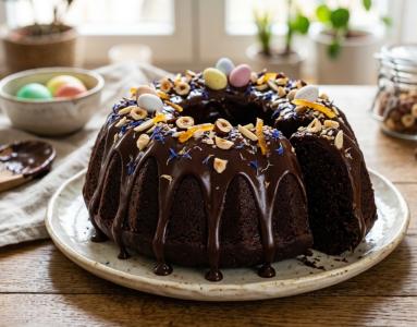 Zdjęcie - Babka  podw&oacute;jnie czekoladowa - Przepisy kulinarne ze zdjęciami