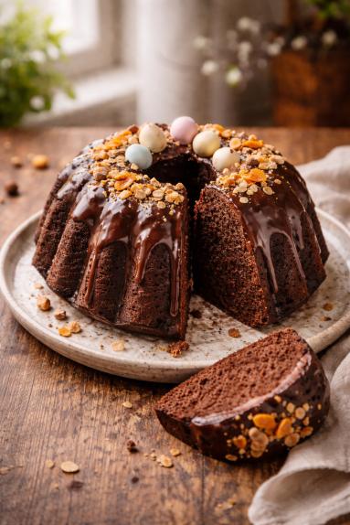 Zdjęcie - Babka  podw&oacute;jnie czekoladowa - Przepisy kulinarne ze zdjęciami