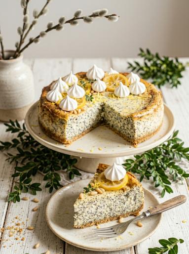 Zdjęcie - Sernik wielkanocny z makiem i cytryną - Przepisy kulinarne ze zdjęciami