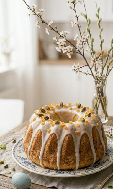 Zdjęcie: Babka drożdżowa z lukrem i nutą pomarańczy Zdjęcie - Babka drożdżowa z lukrem i nutą pomarańczy - Przepisy kulinarne ze zdjęciami