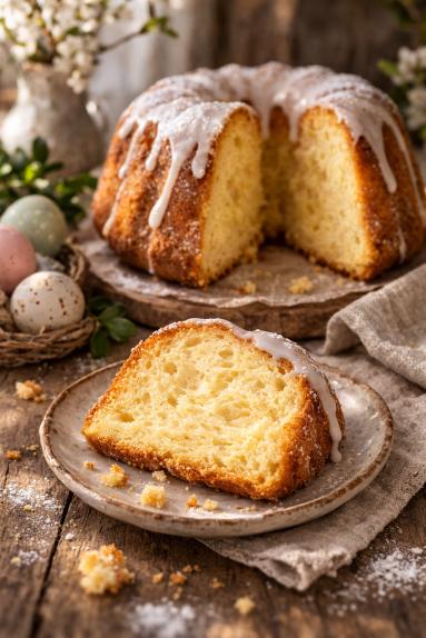 Zdjęcie - Babka  drożdżowa z lukrem i nutą pomarańczy - Przepisy kulinarne ze zdjęciami