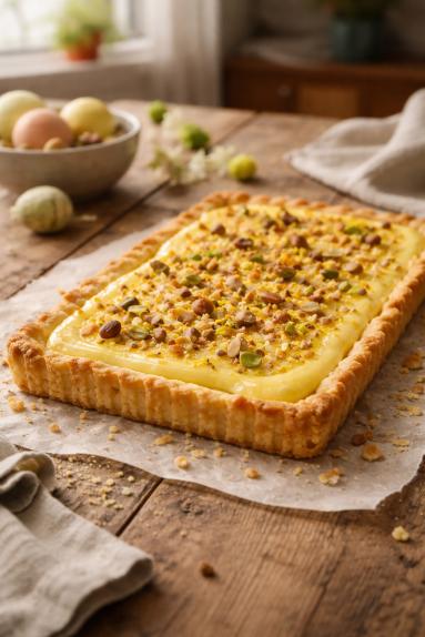 Zdjęcie - Mazurek z cytrynowym kremem - Przepisy kulinarne ze zdjęciami