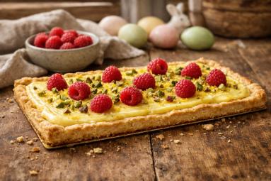 Zdjęcie - Mazurek z cytrynowym kremem - Przepisy kulinarne ze zdjęciami