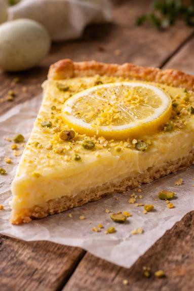 Zdjęcie - Mazurek z cytrynowym kremem - Przepisy kulinarne ze zdjęciami