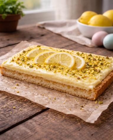 Zdjęcie - Mazurek z cytrynowym kremem - Przepisy kulinarne ze zdjęciami