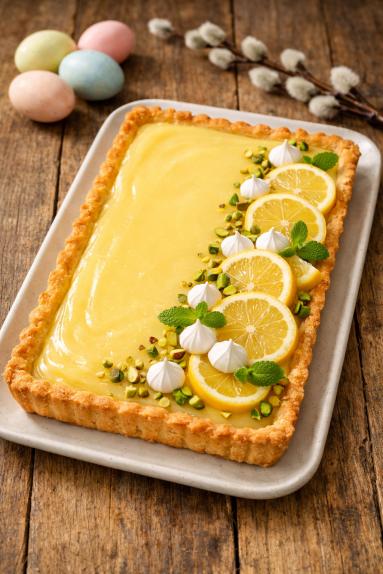 Zdjęcie - Mazurek z cytrynowym kremem - Przepisy kulinarne ze zdjęciami