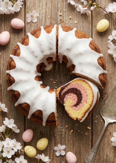 Zdjęcie - Babka  "Trzy Kolory" - Przepisy kulinarne ze zdjęciami