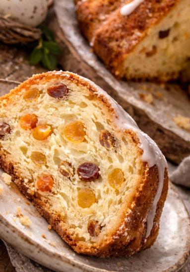 Zdjęcie - Babka drożdżowa z bakaliami - Przepisy kulinarne ze zdjęciami