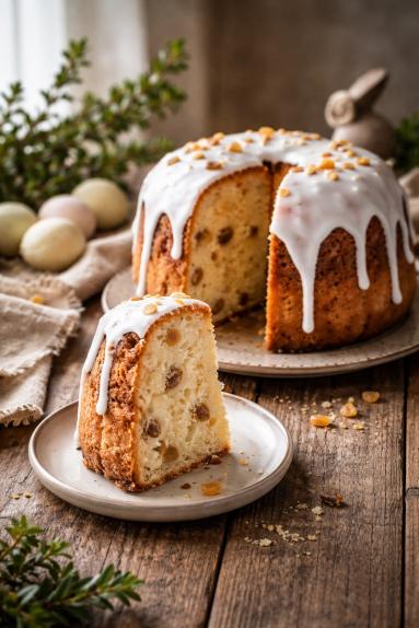 Zdjęcie - Babka drożdżowa z bakaliami - Przepisy kulinarne ze zdjęciami
