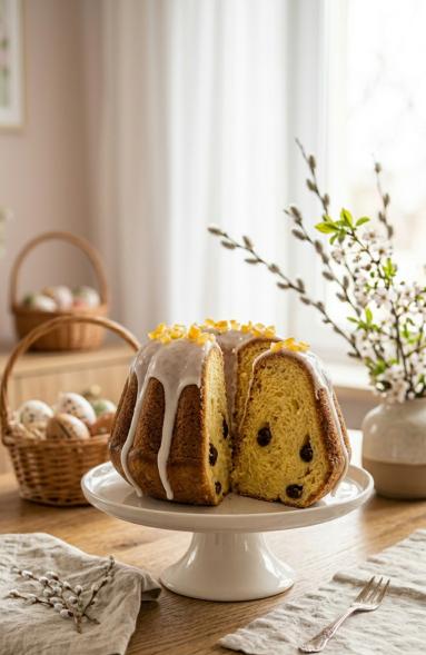 Zdjęcie - Baba drożdżowa parzona rodzynkami - Przepisy kulinarne ze zdjęciami