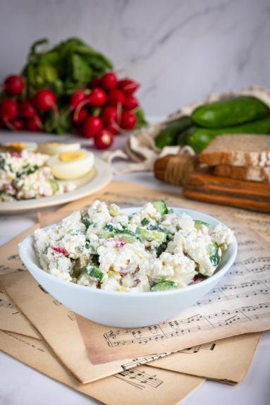 Zdjęcie - Pasta twarogowa z warzywami i jajkami - Przepisy kulinarne ze zdjęciami