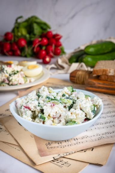 Zdjęcie - Pasta twarogowa z warzywami i jajkami - Przepisy kulinarne ze zdjęciami