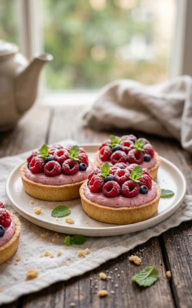 Zdjęcie - Tartaletki z  kremem i owocami - Przepisy kulinarne ze zdjęciami