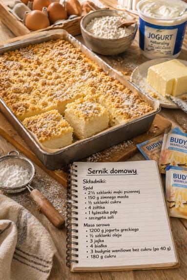 Zdjęcie - Sernik jogurtowy (bez sera) - Przepisy kulinarne ze zdjęciami