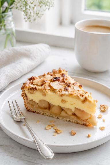 Zdjęcie - Szarlotka Kr&oacute;lewska z budyniem - Przepisy kulinarne ze zdjęciami