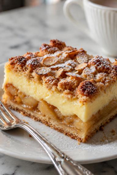 Zdjęcie - Szarlotka Kr&oacute;lewska z budyniem - Przepisy kulinarne ze zdjęciami