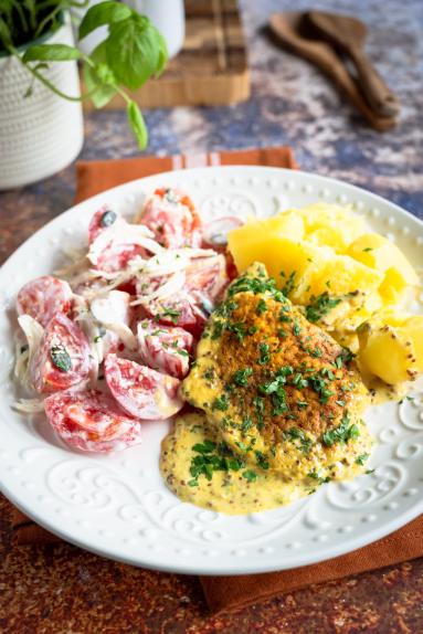 Zdjęcie - Schab w sosie śmietanowo-musztardowym - Przepisy kulinarne ze zdjęciami