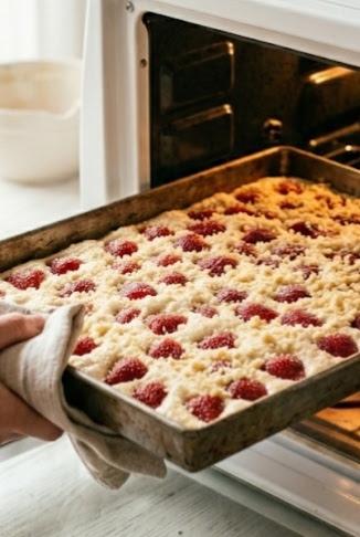 Zdjęcie: Ciasto ucierane z truskawkami ( na dużą blachę) Zdjęcie - Ciasto ucierane z truskawkami ( na dużą blachę) - Przepisy kulinarne ze zdjęciami