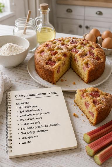 Zdjęcie: Ciasto ucierane z rabarbarem Zdjęcie - Ciasto ucierane z rabarbarem - Przepisy kulinarne ze zdjęciami