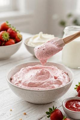 Zdjęcie - Ciasto biszkoptowe , truskawkami i kremem  mascarpone i - Przepisy kulinarne ze zdjęciami