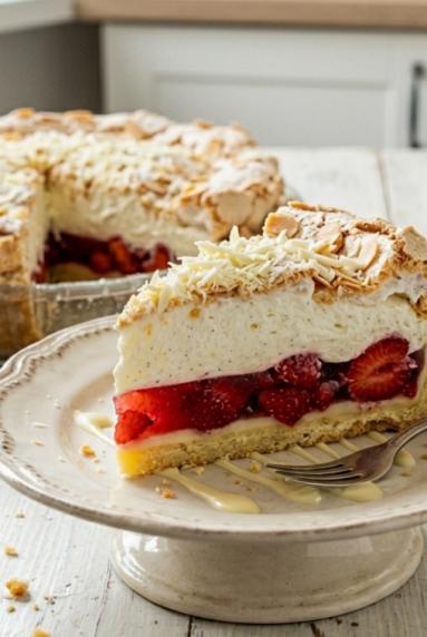 Zdjęcie: Ciasto "Truskawkowa chmurka" Zdjęcie - Ciasto "Truskawkowa chmurka" - Przepisy kulinarne ze zdjęciami
